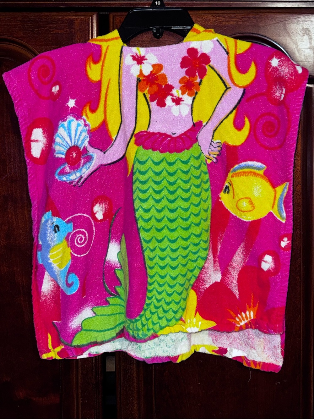 Vtg Kids Hooded Beach Towel